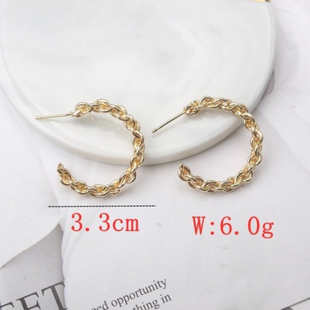 Zara hoop chain earrings